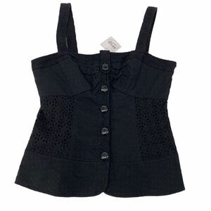 Kensie Black Eyelet Tank Top NWT‎